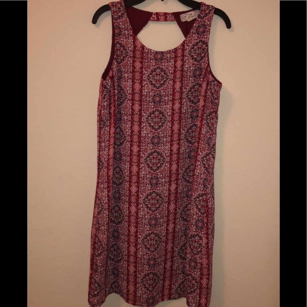 Springtime Maroon Floral Dress